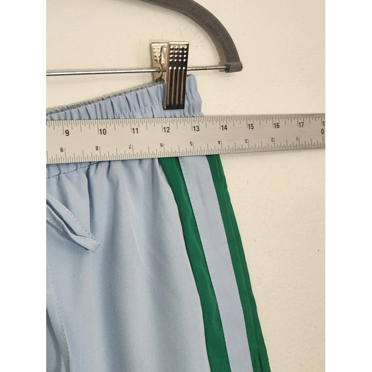 Light Blue and Green Sporty Matching Set Wide Leg Pants and Tank Top Size Small