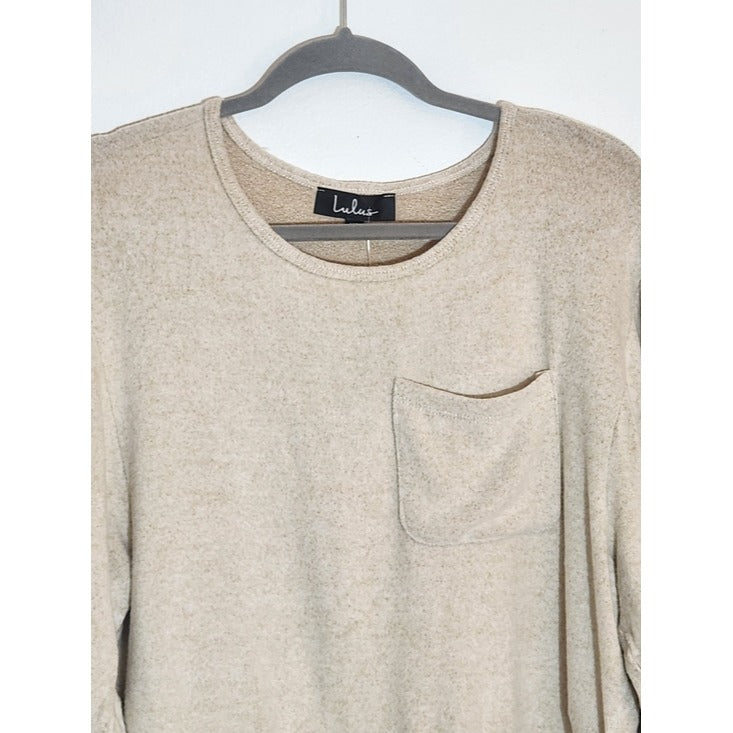 Lulus Oatmeal Cropped Pullover Size XS NWT