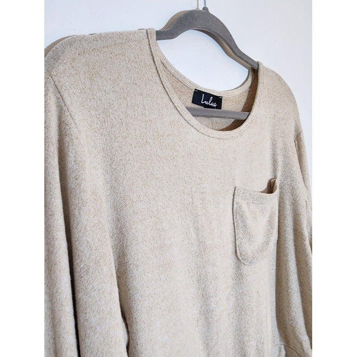 Lulus Oatmeal Cropped Pullover Size XS NWT