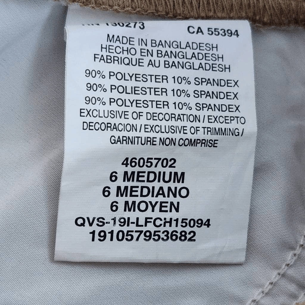 Lee Relaxed Fit Khaki Pedal Pushers NWT Size 6 Casual Khaki Capri Pants