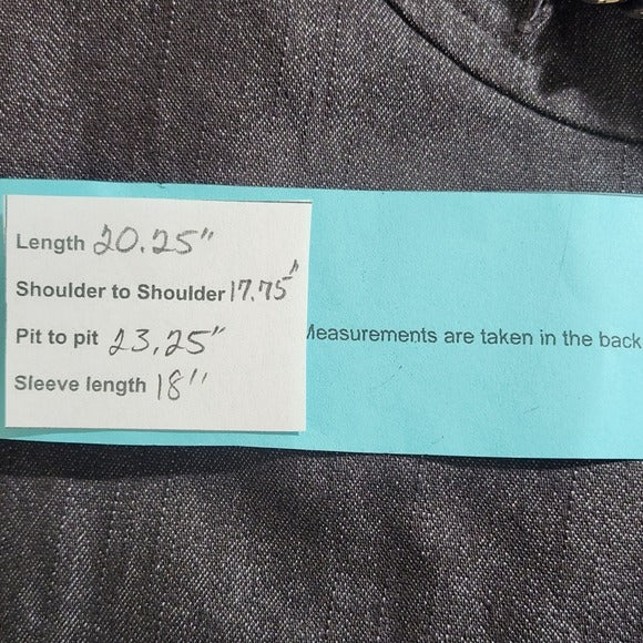 Cato Gray Denim Chain Embellished Jacket Size 18/20W Cato Woman Denim Jacket