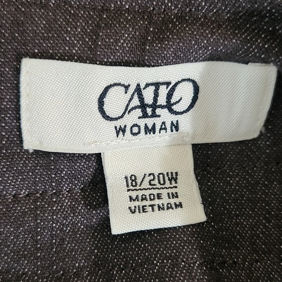 Cato Gray Denim Chain Embellished Jacket Size 18/20W Cato Woman Denim Jacket