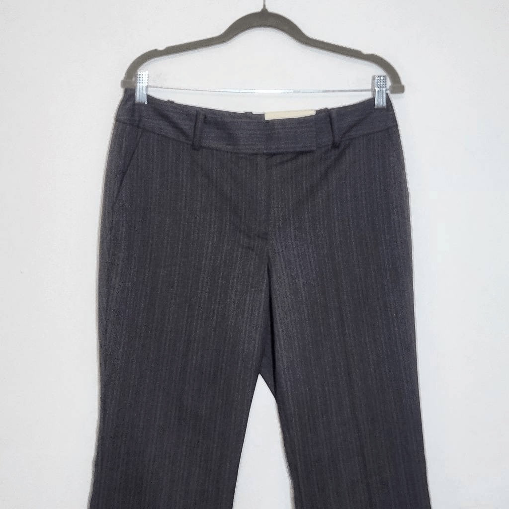 Ann Taylor Gray Pinstripe Trousers NWT Size 8 Gray Stripe Dress Pants