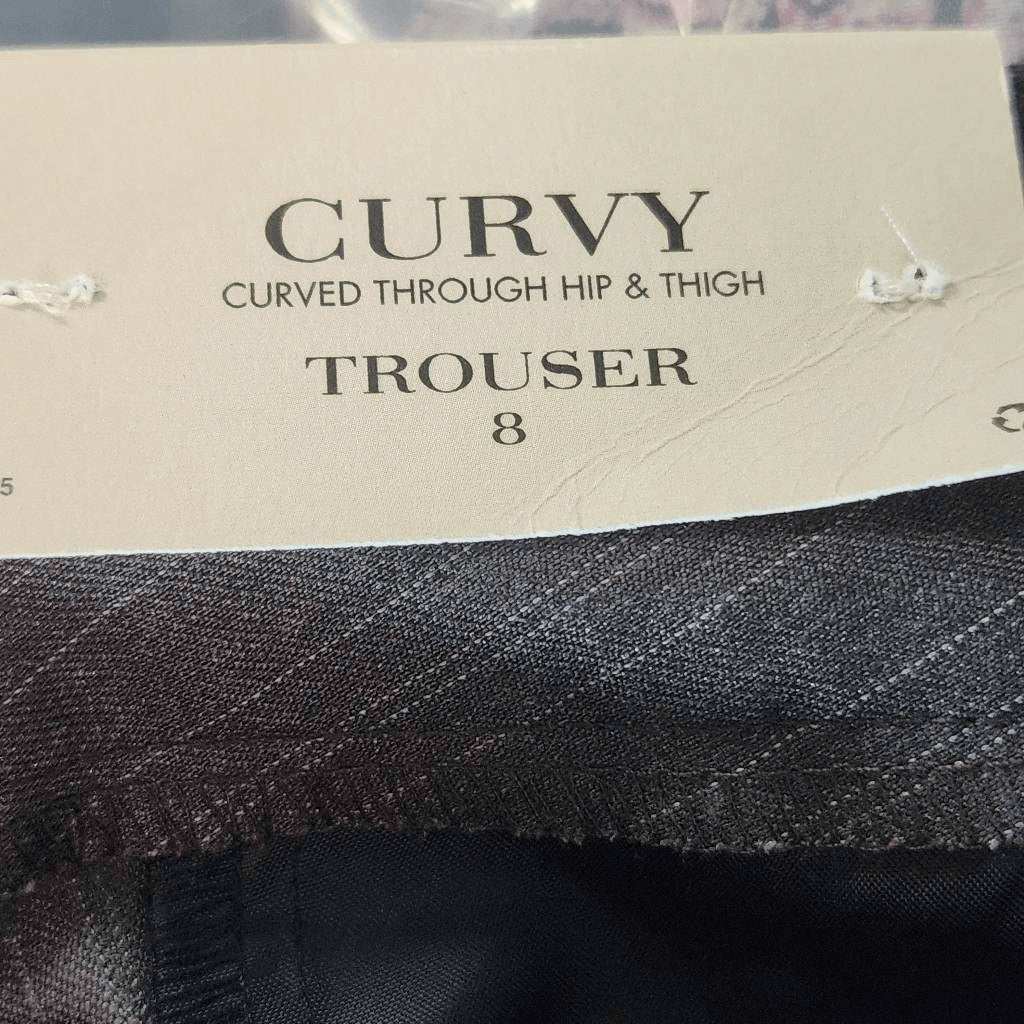 Ann Taylor Gray Pinstripe Trousers NWT Size 8 Gray Stripe Dress Pants