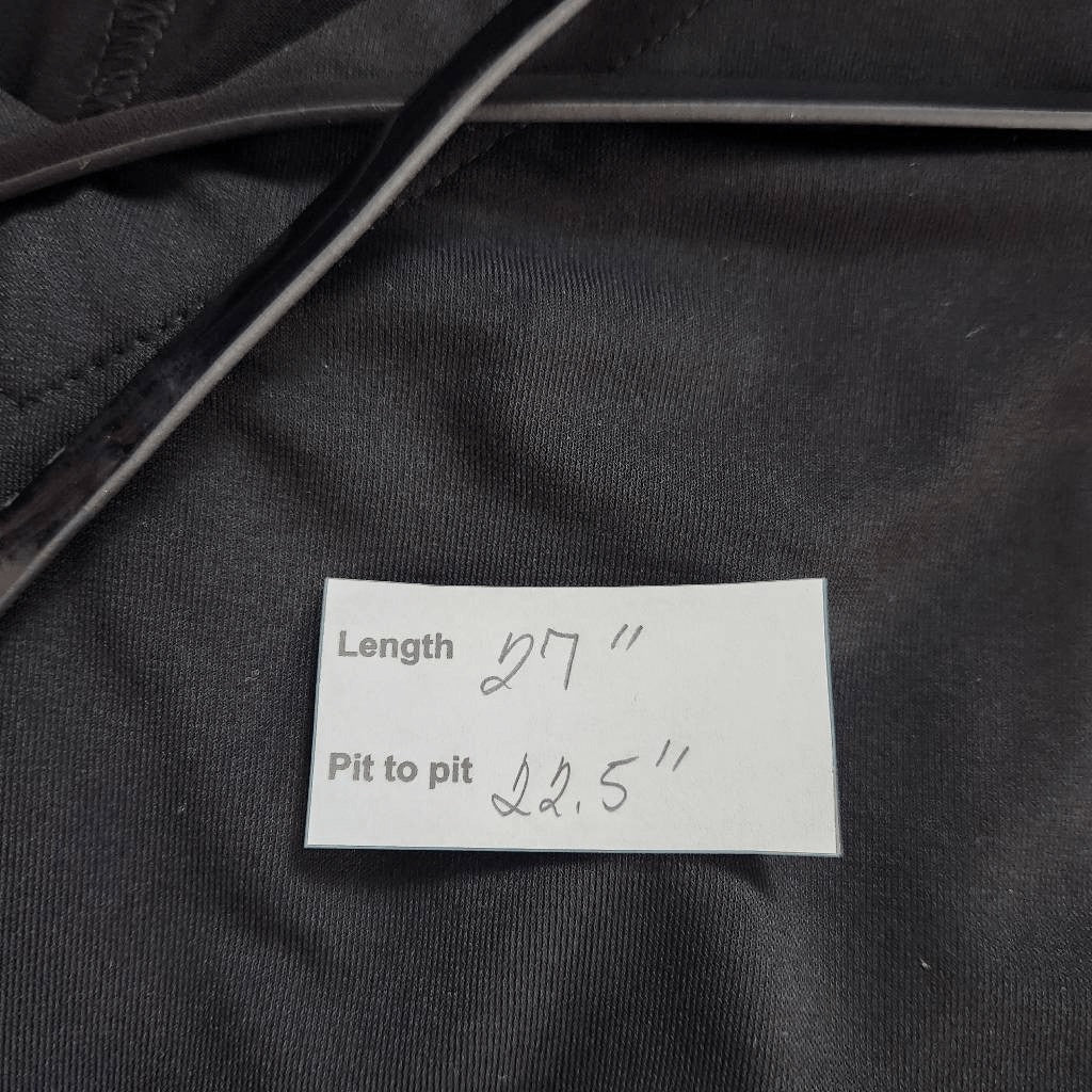 Ashley Stewart Black Blouse with Tie Sleeves and Pleated Shoulders Size 18/20