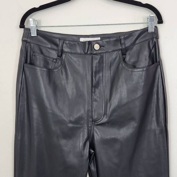 WeWoreWhat Black Vegan Leather Pants Size 31 faux leather pants New