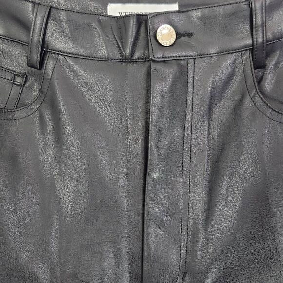 WeWoreWhat Black Vegan Leather Pants Size 31 faux leather pants New
