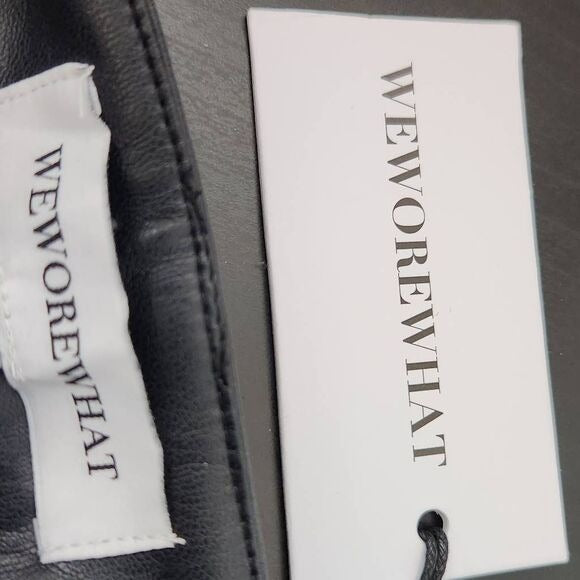 WeWoreWhat Black Vegan Leather Pants Size 31 faux leather pants New