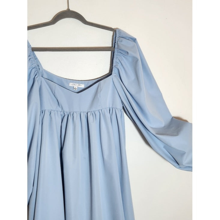 Cloud Ten Light Blue Babydoll Mini Dress Size Small Wedding Guest Dress Flaw
