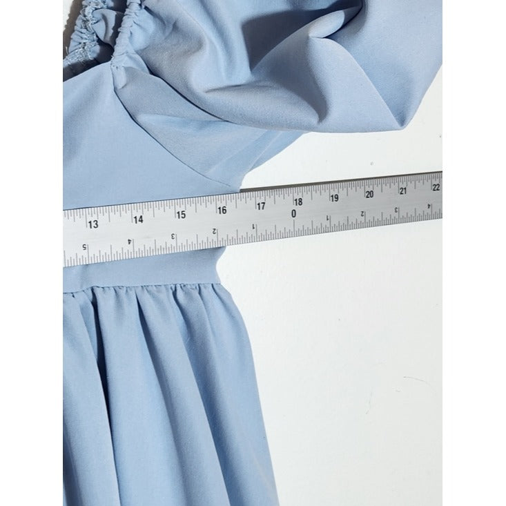Cloud Ten Light Blue Babydoll Mini Dress Size Small Wedding Guest Dress Flaw