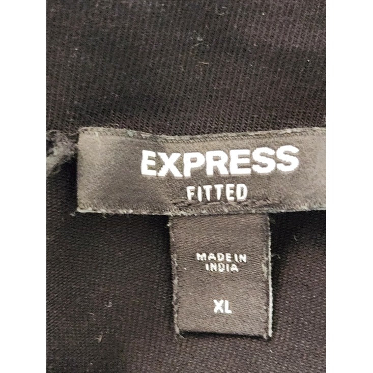 Express Black Sheer Mesh Long Sleeve Bodysuit Size XL