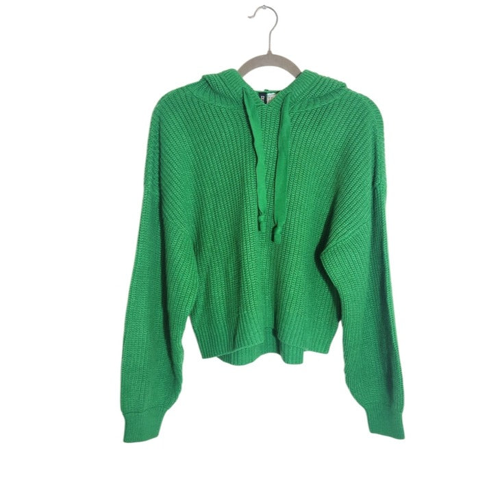 Divided Kelly Green Cropped Sweater Hoodie Size Medium