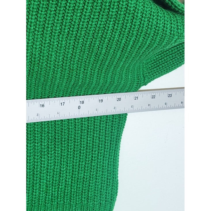 Divided Kelly Green Cropped Sweater Hoodie Size Medium
