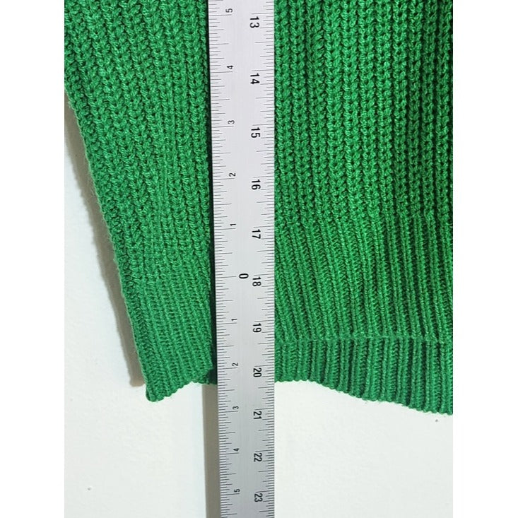 Divided Kelly Green Cropped Sweater Hoodie Size Medium
