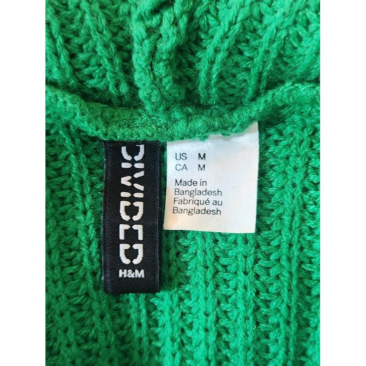 Divided Kelly Green Cropped Sweater Hoodie Size Medium