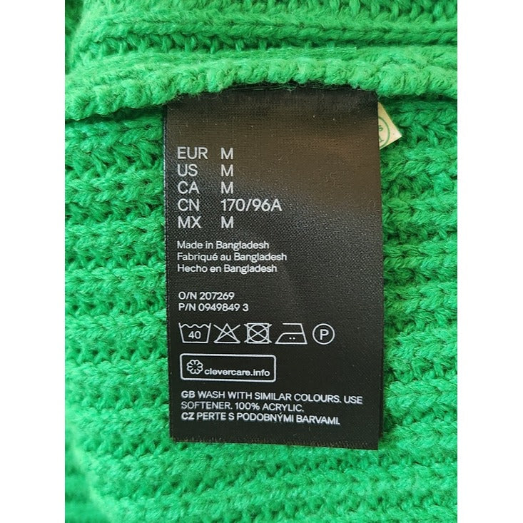 Divided Kelly Green Cropped Sweater Hoodie Size Medium