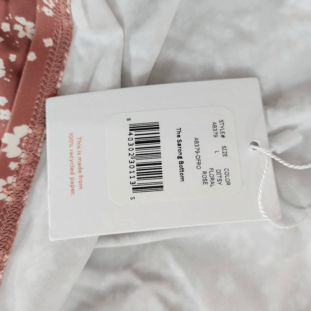 Andie Rose Pink Floral Sarong Swim Cover NWT Size Large Floral Sarong Skirt
