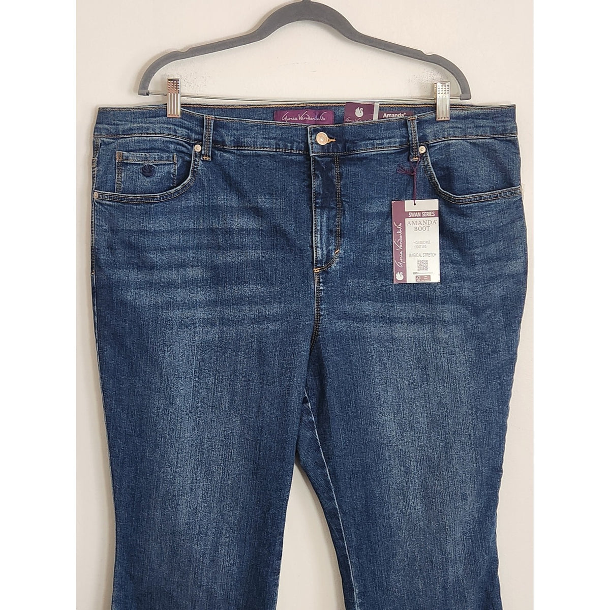 Gloria Vanderbilt Medium Wash Classic Rise Bootcut Jeans NWT Size 20W Short