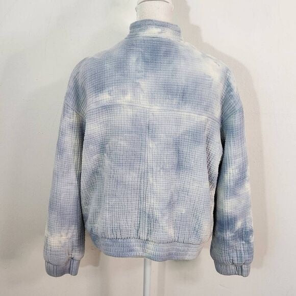 Universal Thread Blue Tie-Dye Bomber Jacket Size Small Light Blue Tie-Dye Jacket