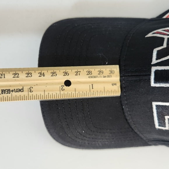 ATL Falcons Black Adjustable Baseball Hat One Size