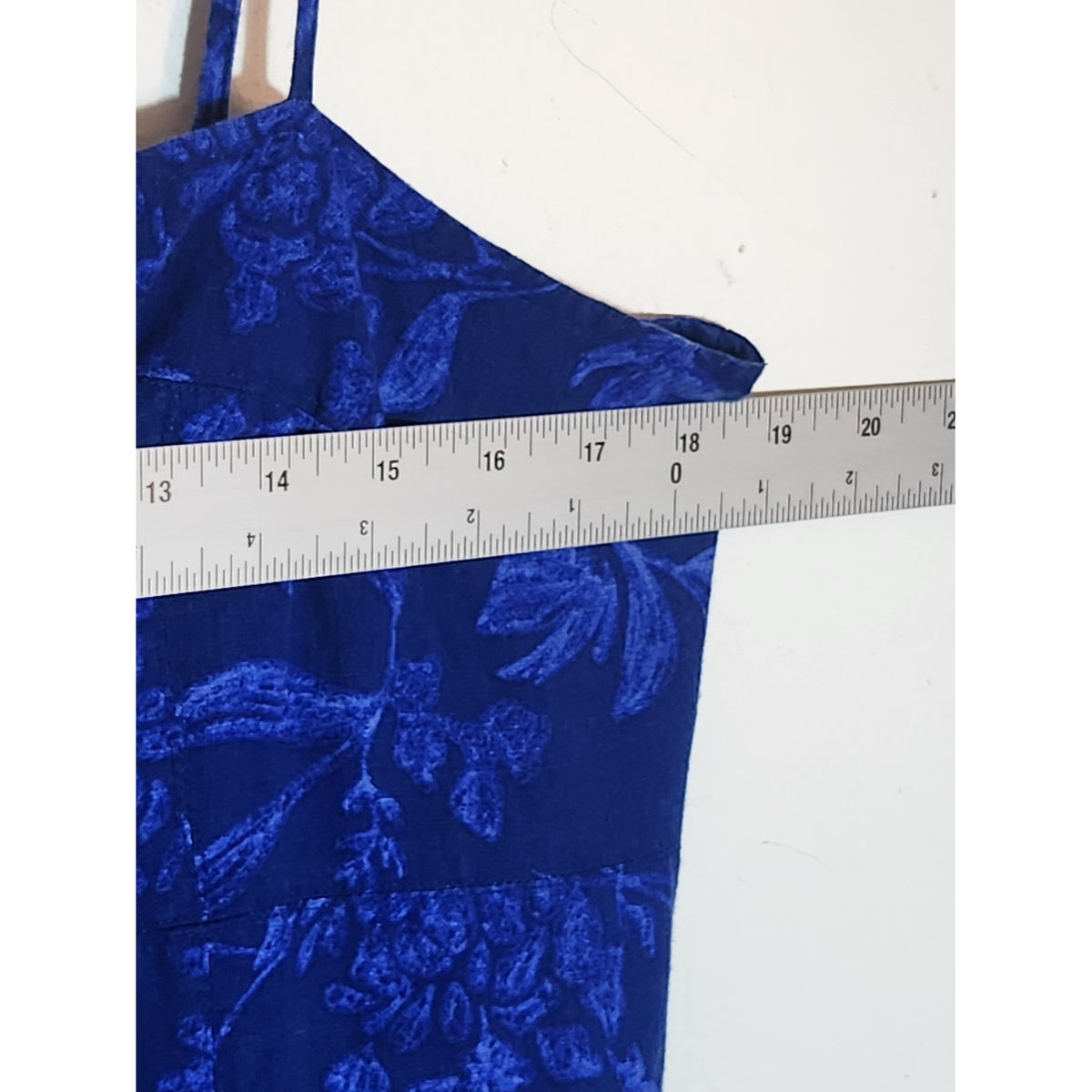 Universal Thread Blue Floral Midi Dress with Adjustable Straps Size Large