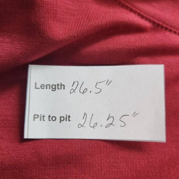 Time and Tru Oxblood Top Size XXXL Plus Size Burgundy Blouse with Ruching