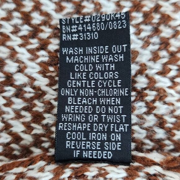 Fortune + Ivy Brown White Cardigan Sweater Size Small NWOT Brown Open Cardigan