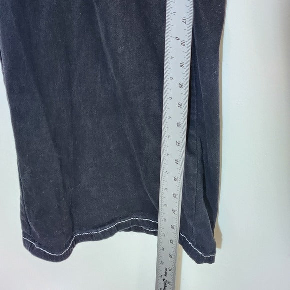 Fashion Nova Black Wide Leg Cargo Denim Size 9