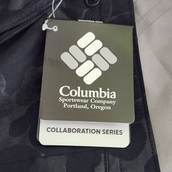 Columbia Waterfowl Print Black Waterproof Parka Jacket Size XL NWT
