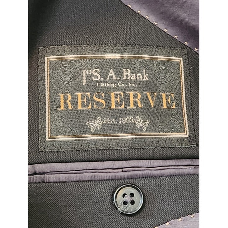 Jos. A. Bank Reserve Collection Black 100% Wool Blazer Size 46R