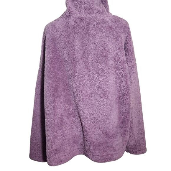 Champion Purple Fuzzy Funnel Neck Pullover Size XL Purple Pullover