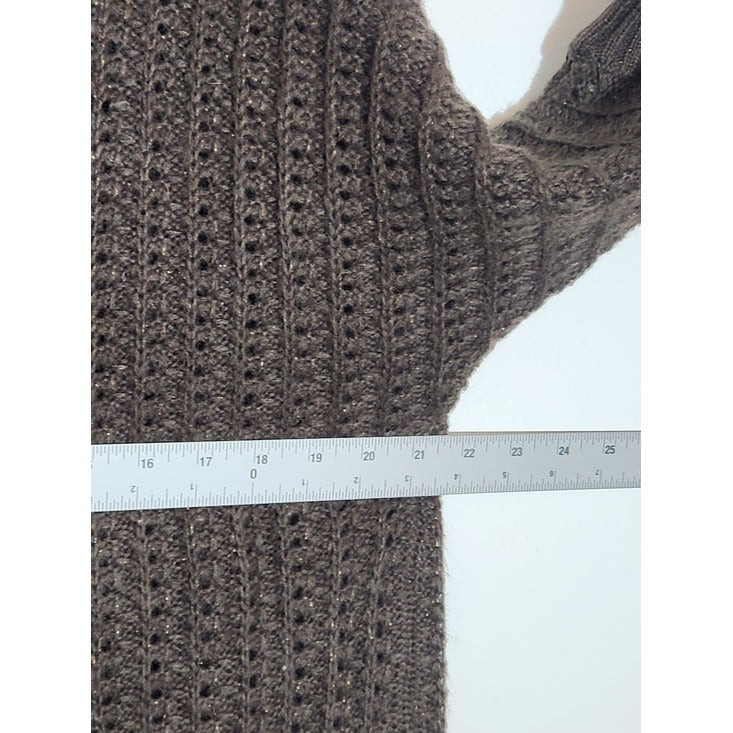 Bongo Brown Open Knit Cardigan Size XL NWT