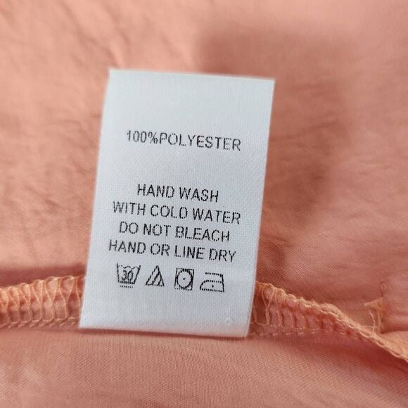 143 Story Peach Satin Blazer Size Small Crinkled Tangerine Blazer New