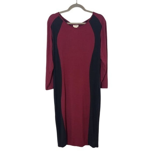 Yelete Burgundy and Black Bodycon Dress NWT Size 2XL Oxblood Bodycon Dress