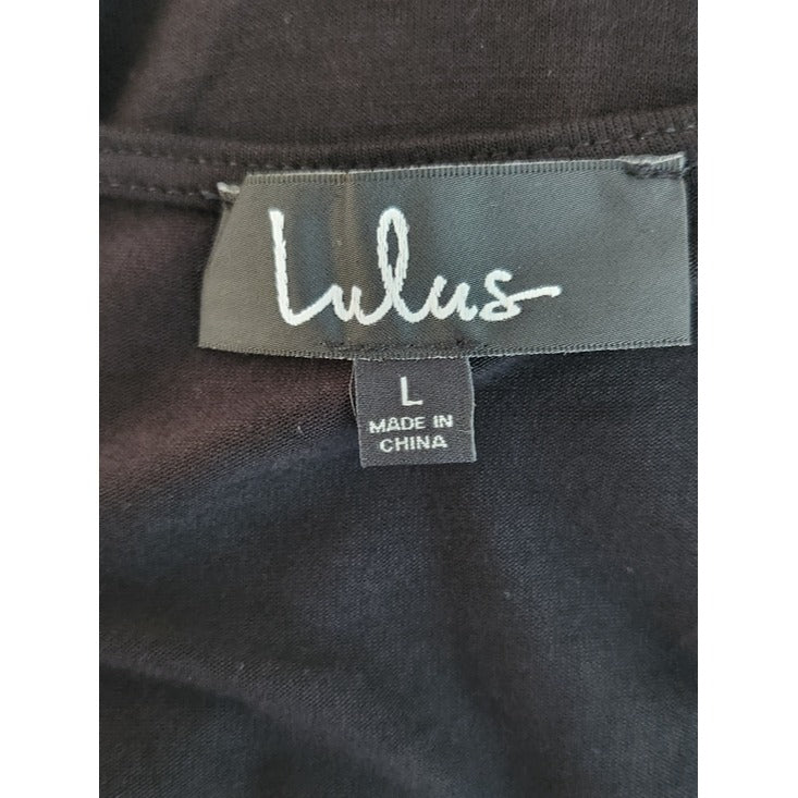 Lulus Black Surplice Jumpsuit Size Large NWT