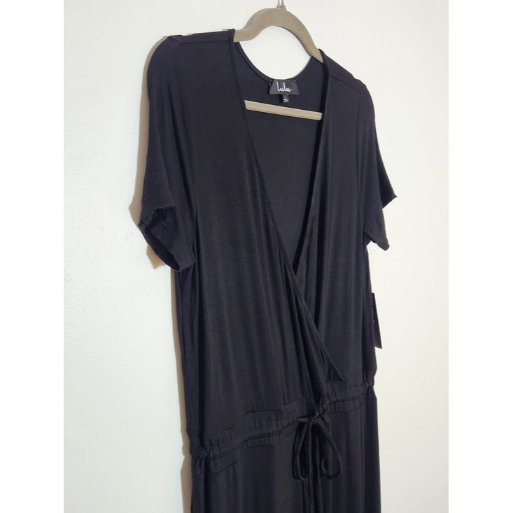 Lulus Black Surplice Jumpsuit Size Large NWT