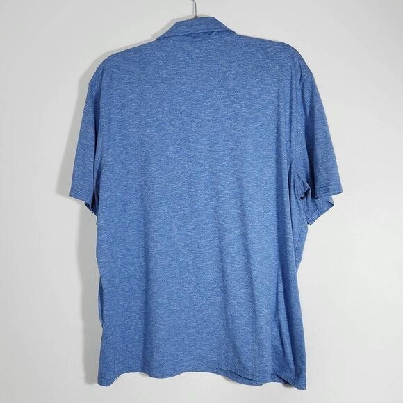 G.H. Bass & Co. Blue Short Sleeve Polo Shirt Size Large Bass Blue Polo Shirt