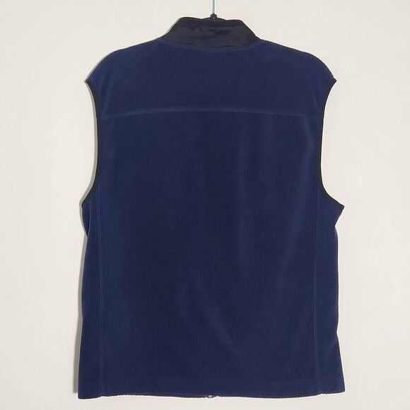 Greg Normal for Tasso Elba Navy Fleece Vest Size Small Preppy Fleece Vest