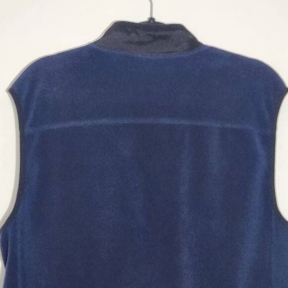 Greg Normal for Tasso Elba Navy Fleece Vest Size Small Preppy Fleece Vest