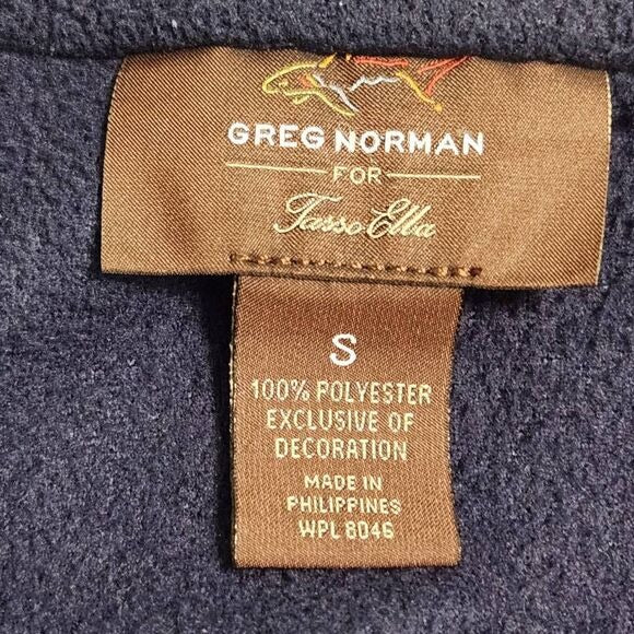 Greg Normal for Tasso Elba Navy Fleece Vest Size Small Preppy Fleece Vest
