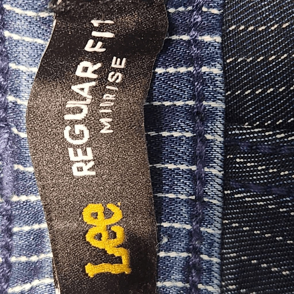 Lee Stripe Denim Shorts NWT Size 4 Lee Mid-Rise Striped Jean Shorts