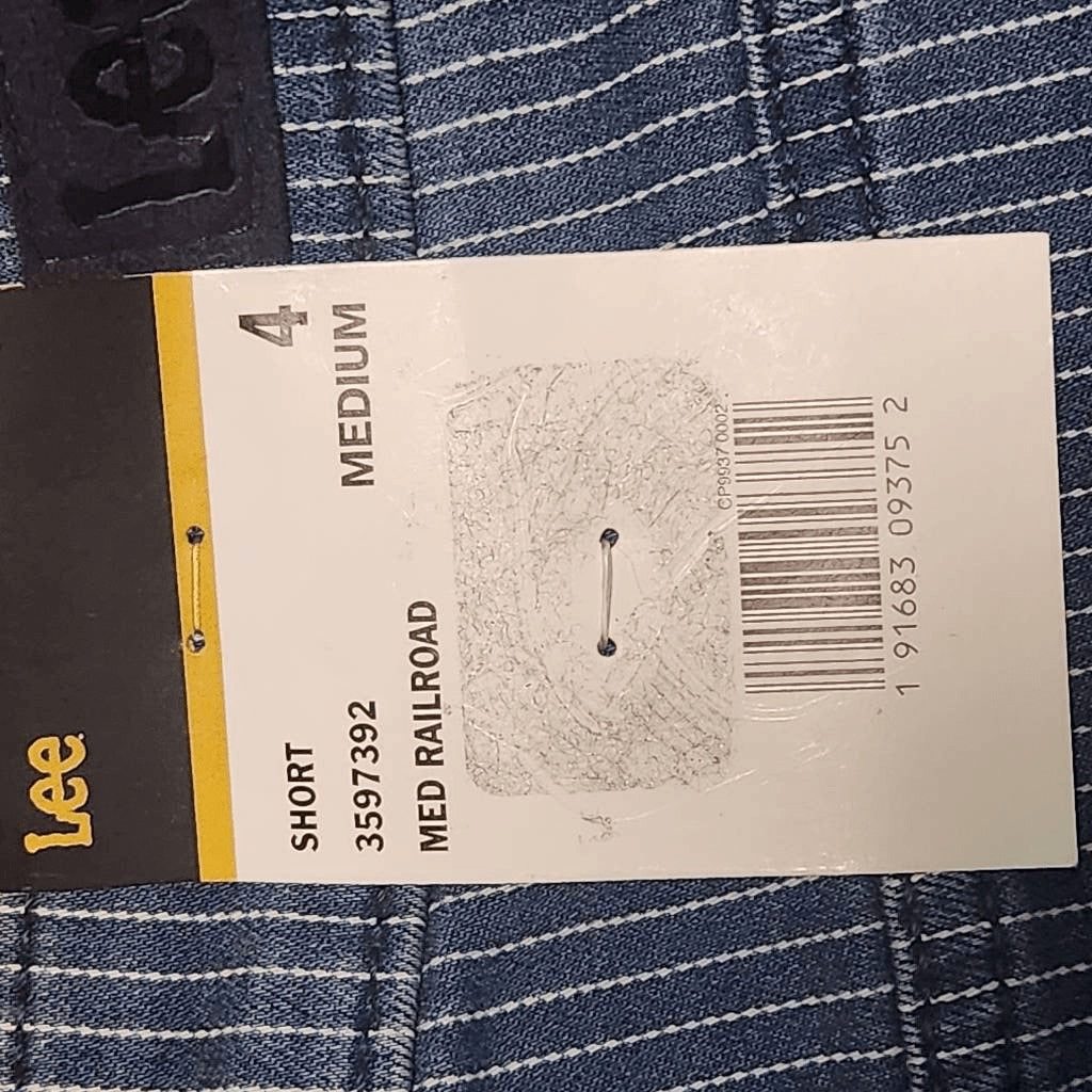 Lee Stripe Denim Shorts NWT Size 4 Lee Mid-Rise Striped Jean Shorts