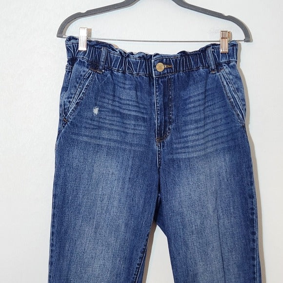 STS Blue Cropped Tapered Leg Women's Jeans with Distressing Size 30