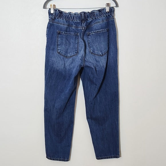 STS Blue Cropped Tapered Leg Women's Jeans with Distressing Size 30