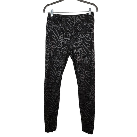 White House Black Market Metallic Animal Print Leggings Size 2 Long WHBM Legging