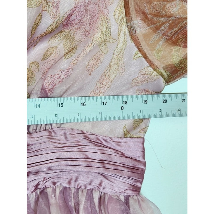 XPlusWear Womens Pink Floral Taffeta Cocktail Dress Size Large NWT Wedding Guest