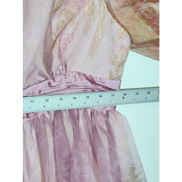 XPlusWear Womens Pink Floral Taffeta Cocktail Dress Size Large NWT Wedding Guest