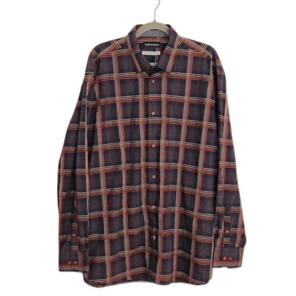 Bullock & Jones Rainbow Plaid Button Down Shirt Size XXL