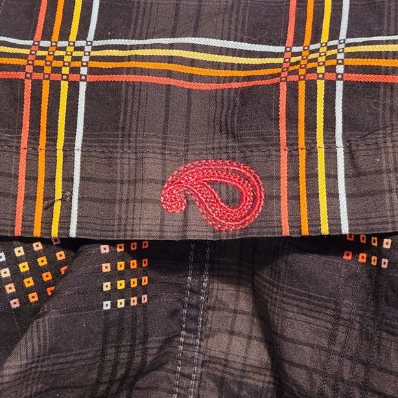 Bullock & Jones Rainbow Plaid Button Down Shirt Size XXL