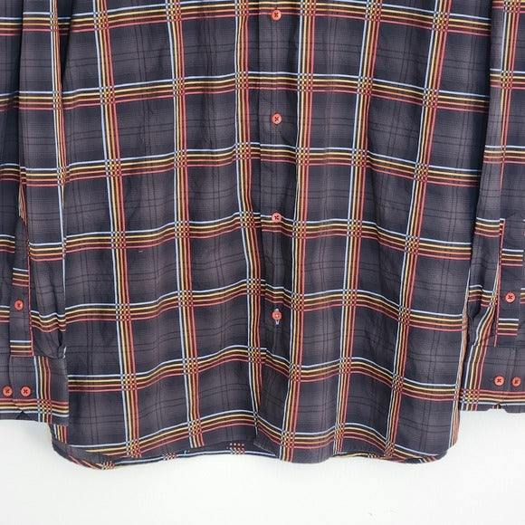 Bullock & Jones Rainbow Plaid Button Down Shirt Size XXL